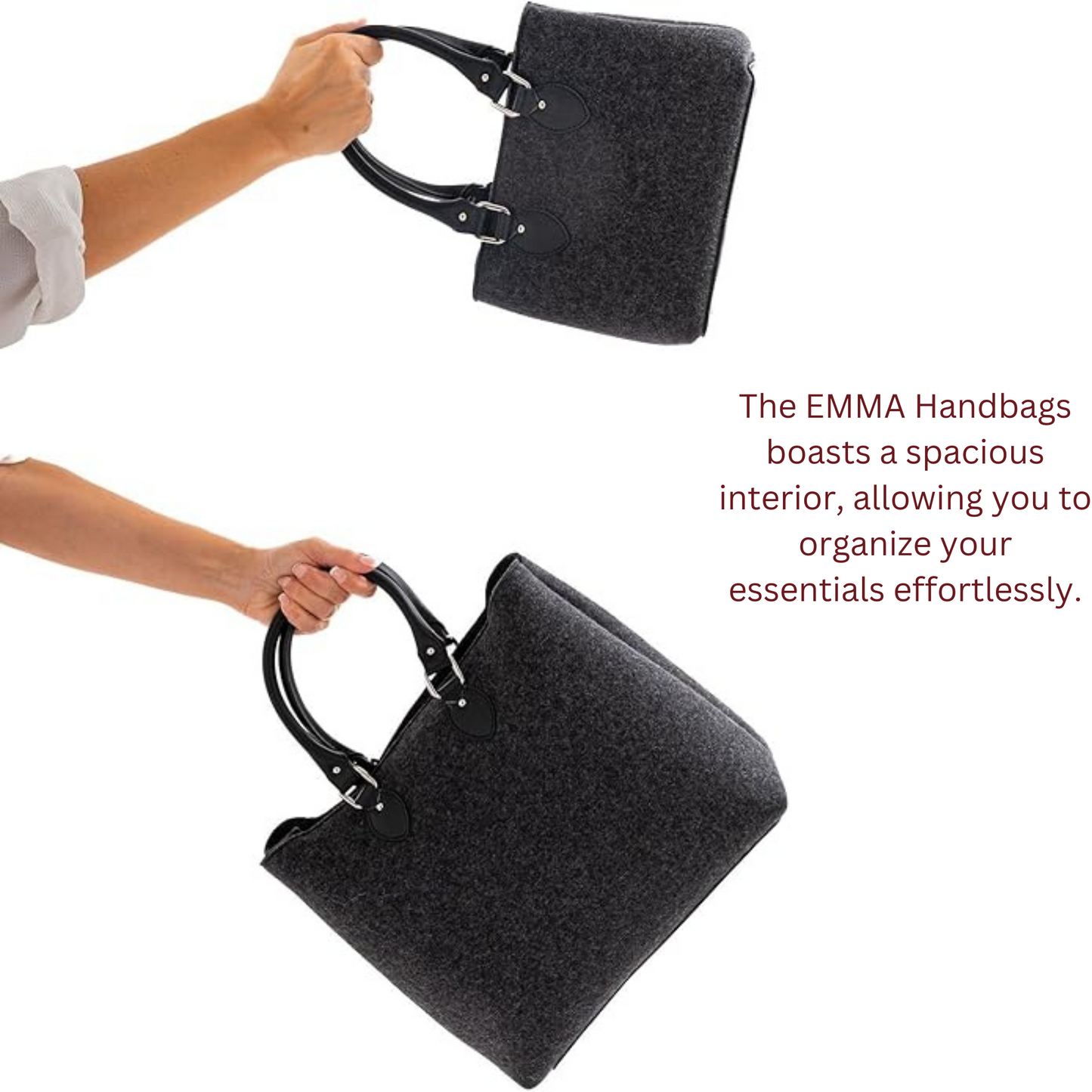 EMMA Charcoal Grey Mini Handbag